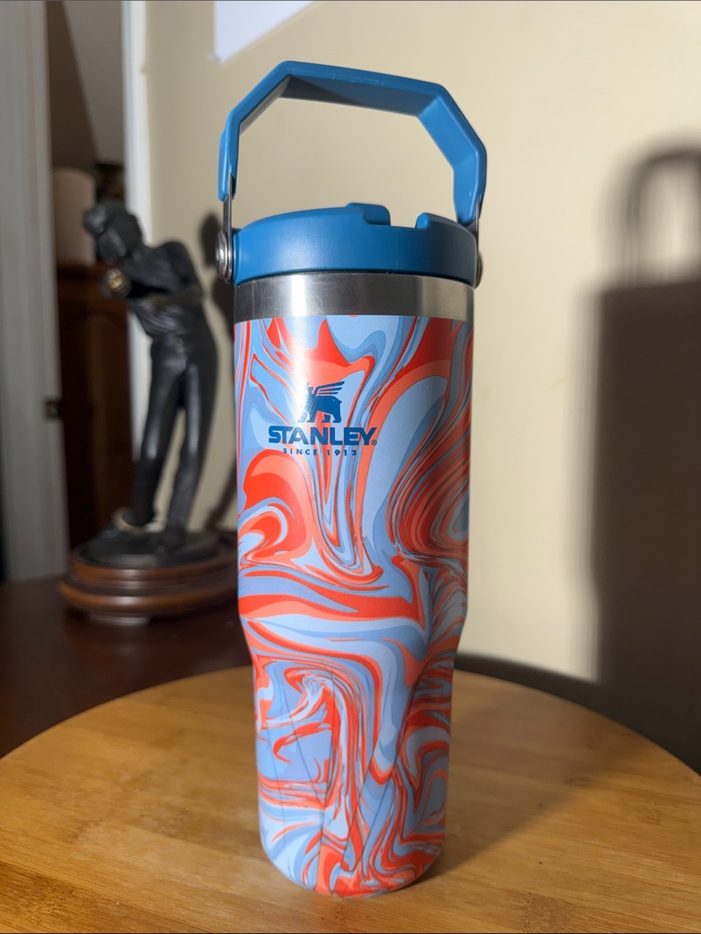 Stanley Swirl Insulated Tumbler in Blue and Red